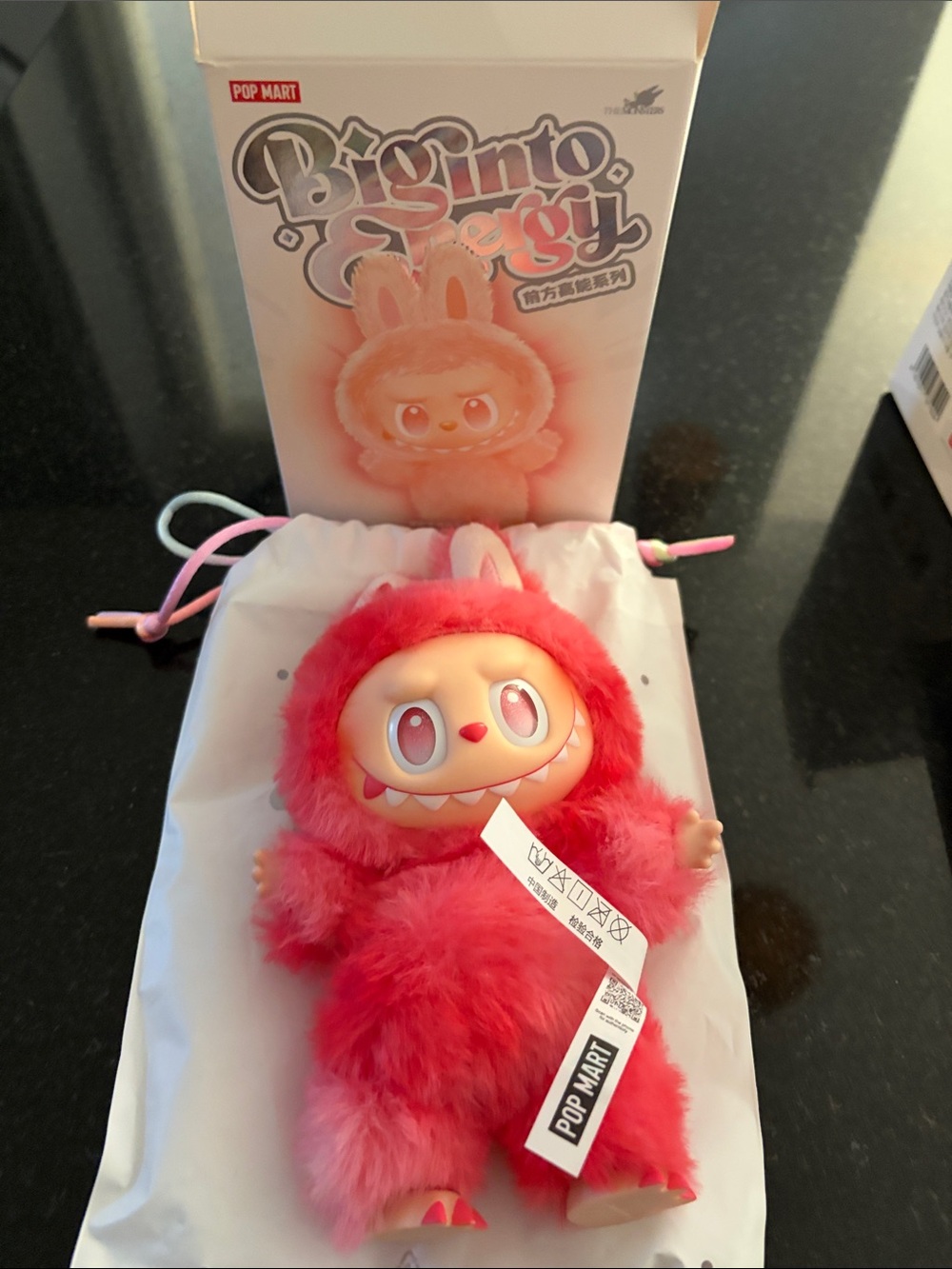 Pop Mart Biginto Peggy Plush Doll – Bright Pink Fuzzy Character